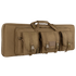 The Condor 36 Single Rifle Case is a tan tactical bag featuring three front pouches, buckled straps, a carrying handle, and multiple compartments—perfect for military or everyday carry (EDC) use.