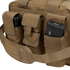 A close-up of the Condor Tactical Response Bag 8L in tan, featuring three external pouches each holding a black magazine—perfect gear for first responders and law enforcement.