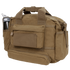 The Condor Tactical Response Bag 8L, shown in tan canvas with sturdy handles and multiple compartments, features a side pocket holding a water bottle and is ideal for military or first responders, displayed on a white background.