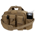 The Condor Tactical Response Bag 8L is a tan canvas bag with a shoulder strap, multiple exterior pockets, and a side pouch for a water bottle—ideal for military or first responder use.