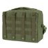 The Condor Utility Shoulder Bag 7L in olive green features front MOLLE webbing, a top handle, and a side zipper pull.