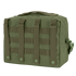 The Condor Utility Shoulder Bag 7L in olive green features front MOLLE webbing, a top handle, and a side zipper pull.