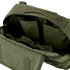 The Condor Utility Shoulder Bag 7L is a green fabric bag with an open zipper, revealing several internal compartments and mesh pockets.