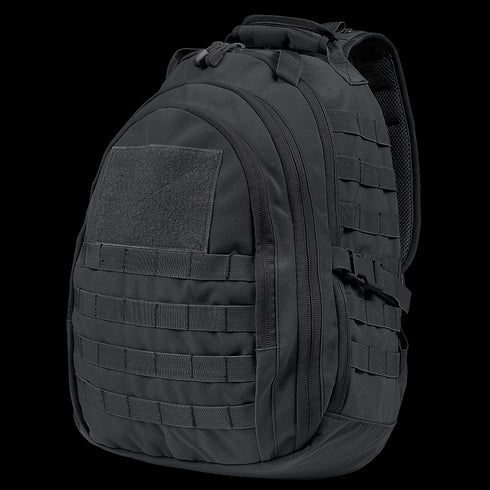 The Condor Ambidextrous Sling 27L is a black tactical backpack with multiple zippered compartments, front and side MOLLE webbing, and a reinforced top handle—perfect for first responders or law enforcement needing reliable gear.