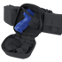 A Condor Fanny Pack holds a blue training pistol, ideal for law enforcement or military training, secured inside its multiple zippered compartments.