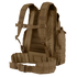 The Condor Urban Go Backpack 33L features padded shoulder straps, mesh back panel, adjustable chest and waist straps, and side compartments with MOLLE webbing—ideal for military or law enforcement use.