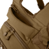 Close-up of the Condor Urban Go Backpack 33L in tan, featuring multiple zippered compartments and durable fabric, designed for first responders or law enforcement.