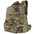 The Condor Urban Go Backpack 33L in Scorpion OCP features a camouflage pattern, multiple zippered compartments, and adjustable straps. Shown from a three-quarter side angle.
