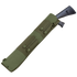 A Condor Shotgun Scabbard in olive green, featuring multiple pockets and snap closures, partially encloses the shotgun for tactical carrying.