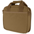 The Condor Pistol Case is a tan fabric briefcase-style bag with a zipper, two carrying handles, and a front pocket, ideal for tactical or law enforcement use.