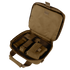 Open Condor Pistol Case in brown displaying multiple internal pouches and compartments—ideal for organizing gear or accessories, making it perfect for military or first responder use.