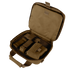 Open Condor Pistol Case in brown displaying multiple internal pouches and compartments—ideal for organizing gear or accessories, making it perfect for military or first responder use.