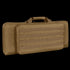 The Condor 28 Single Rifle Case is a tan, rectangular tactical case with a handle, front MOLLE webbing, and zippered compartments—perfect for EDC or military use.