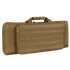 The Condor 28 Single Rifle Case is a tan, rectangular tactical case with a handle, front MOLLE webbing, and zippered compartments—perfect for EDC or military use.