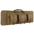 The Condor 36 Double Rifle Case in tan features three exterior pouches and carrying handles, making it ideal for law enforcement and first responders.