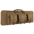 The Condor 36 Double Rifle Case in tan features three exterior pouches and carrying handles, making it ideal for law enforcement and first responders.
