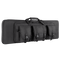 The Condor 42 Double Rifle Case, shown in black with three external pouches, two handles, and buckle closures, is ideal for EDC or range trips—featured here against a white background.