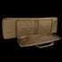The Condor 42 Double Rifle Case is a brown, soft-sided rectangular carrier with two inner pockets and a zippered panel—shown open—ideal for first responders or military use.