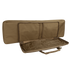 The Condor 42 Double Rifle Case is a brown, soft-sided rectangular carrier with two inner pockets and a zippered panel—shown open—ideal for first responders or military use.