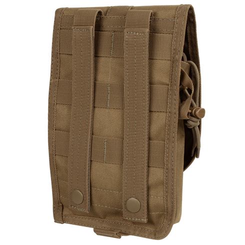 The Condor 36" Double Rifle Case, featuring MOLLE webbing, snap buttons, and an adjustable side cord, stands upright against a plain background.