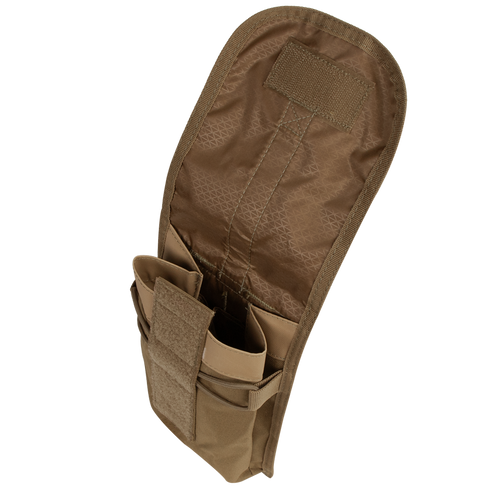 The Condor 36 Single Rifle Case is a durable fabric case in brown, featuring an open flap, two internal compartments, and hook-and-loop fasteners—ideal for EDC or bushcraft gear transport.