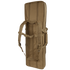 The Condor 42 Double Rifle Case is a tan, rectangular bag with backpack straps and handles, shown standing upright—ideal for law enforcement or first responders.