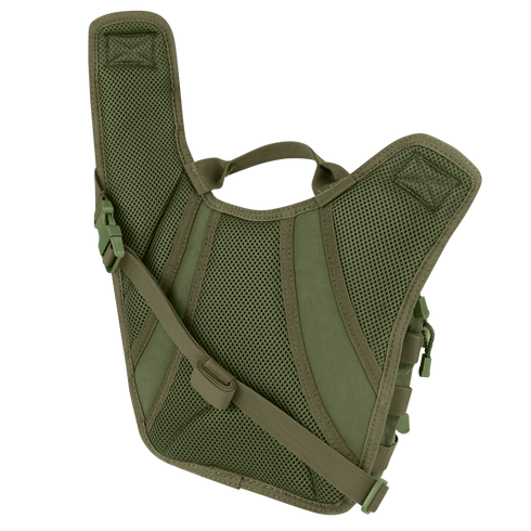 The Condor EDC Bag features an olive green design with adjustable straps and a top handle, offering secure and comfortable carry.