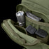 The Condor EDC Bag is shown open, displaying a flashlight, black wallet, and three ammo magazines neatly organized in separate compartments.