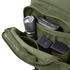 A Condor EDC Bag | SALE with an open green pocket holds a flashlight, wallet, and two Glock pistol magazines neatly organized in separate compartments.