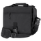The Condor E & E Bag 9L is a black messenger bag featuring a zippered front pocket, buckle closure, adjustable shoulder strap, and top handle—ideal for law enforcement or transporting gear to the range.