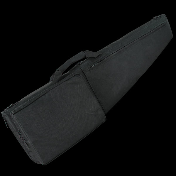 The Condor 38 Rifle Case is a black, padded soft case with handles and zippered compartments, designed to carry and protect rifles—ideal for military or law enforcement use.