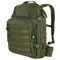 The Condor Venture Backpack 27.5L in olive green, featuring multiple compartments, MOLLE webbing, and adjustable shoulder straps—perfect for military or first responders—is shown angled on a white background.