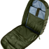 The Condor Venture Backpack 27.5L is open green, features mesh pockets, a light blue interior, and a padded sleeve with a Velcro strap.