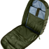 The Condor Venture Backpack 27.5L is open green, features mesh pockets, a light blue interior, and a padded sleeve with a Velcro strap.