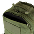 A close-up of the Condor Venture Backpack 27.5L in Scorpion OCP, showing a partially open zipper that reveals the black lining and multiple compartments, popular for military and law enforcement use.