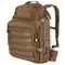 The Condor Venture Backpack 27.5L is a brown tactical pack with multiple compartments, front and side MOLLE webbing, adjustable straps, and zipper closures—perfect for military or law enforcement use.