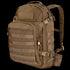 The Condor Venture Backpack 27.5L is a brown tactical pack with multiple compartments, front and side MOLLE webbing, adjustable straps, and zipper closures—perfect for military or law enforcement use.