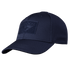 The Condor Flex Tactical Cap is a navy blue cap with a curved brim, textured fabric, and a rectangular patch embossed with the logo on the front.