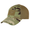 The Condor Flex Tactical Cap in MultiCam features a camouflage design, mesh back panel, and front Velcro patch, shown displayed on a mannequin head.