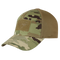 The Condor Flex Tactical Cap in MultiCam features a camouflage design, mesh back panel, and front Velcro patch, shown displayed on a mannequin head.