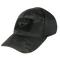 The Condor Flex Tactical Cap - MultiCam Black features a curved brim, mesh sides, and a front patch with an embossed logo.