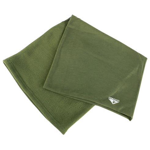 The Condor Fleece Multi Wrap in olive green, featuring a small white Condor logo in the corner, is shown laid flat on a white background.