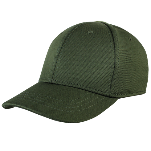The Condor Flex Team Cap in Olive Drab features a curved brim, visible stitching, and a stretchable sweatband for comfort, shown against a white background.