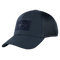 The Condor Flex Tactical Mesh Cap features a dark blue design, curved brim, mesh back panels, and a rectangular embossed patch—ideal for law enforcement professionals or first responders seeking reliable style.