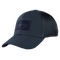 The Condor Flex Tactical Mesh Cap features a dark blue design, curved brim, mesh back panels, and a rectangular embossed patch—ideal for law enforcement professionals or first responders seeking reliable style.