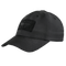 The Condor Cool Mesh Tactical Cap is a black cap with a curved brim and rectangular Velcro patch on the front, ideal for law enforcement or first responders.