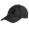 The Condor Cool Mesh Tactical Cap is a black cap with a curved brim and rectangular Velcro patch on the front, ideal for law enforcement or first responders.