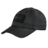 The Condor Cool Mesh Tactical Cap is a black cap with a curved brim and rectangular Velcro patch on the front, ideal for law enforcement or first responders.