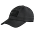 The Condor Cool Mesh Tactical Cap is a black cap with a curved brim and rectangular Velcro patch on the front, ideal for law enforcement or first responders.