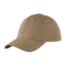 A tan baseball cap with a curved brim and small ventilation holes on the side panels, shown on a plain white background.
